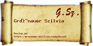 Grünauer Szilvia névjegykártya