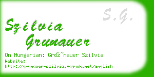 szilvia grunauer business card